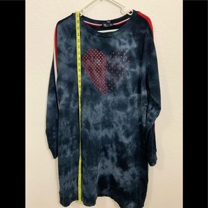 Tommy Hilfiger Sweatshirt Dress Adult Large WOmen BLue Crew Neck